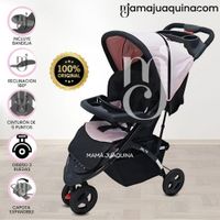 Coche Cuna Deportivo 3 ruedas «DELTA SPORT» Pink