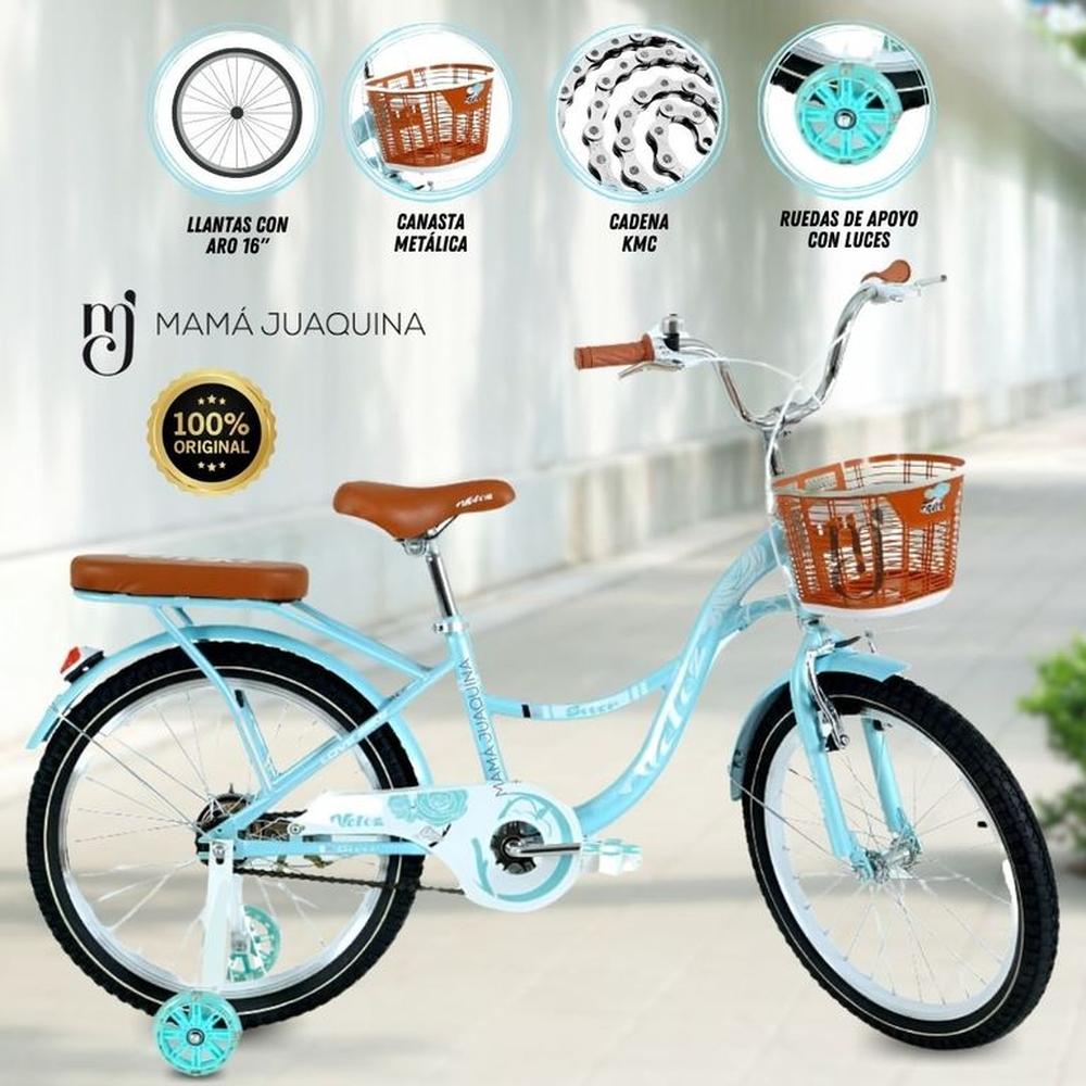 Bicicleta Para Niña Aro 16 «LADY» Turquesa Bicicleta Para Niña Aro 16 «LADY» Turquesa