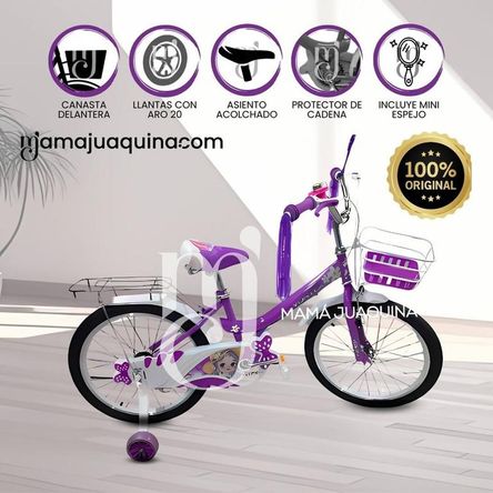Bicicleta Campera con Canasta Aro 20 «CANDY» Purple