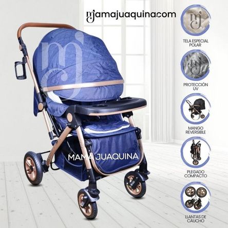 Coche Cuna De Lujo «ROMANI» Blue