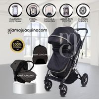 Coche Moisés Travel System STAR VIP con Porta bebé Black