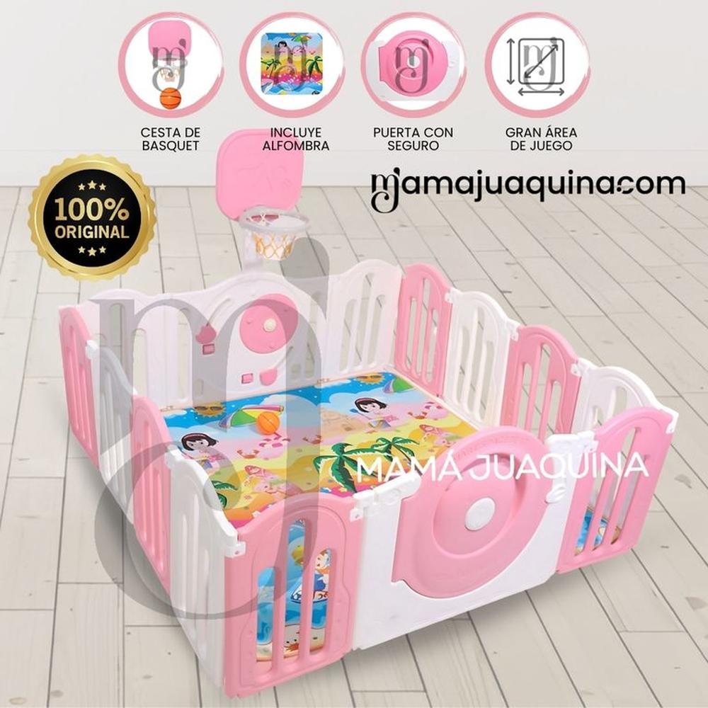 Corral Interactivo con Alfombra Plegable «DAYCAMP» Pink