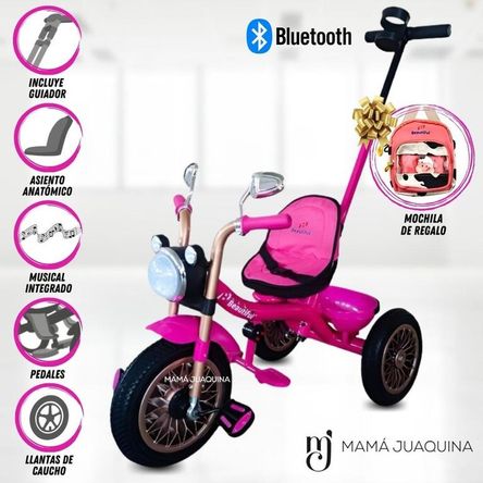 Triciclo Chavito «SKYLER» con Mochila Dark Pink Triciclo Chavito «SKYLER» con Mochila Dark Pink