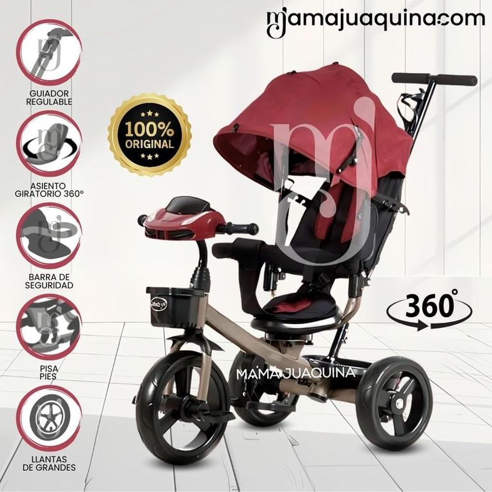 Triciclo Guiador Giratorio Voyage «LIGEND» Red