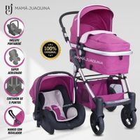 Coche Moisés Travel System «ESTONIA» Porta Bebé Dark Pink