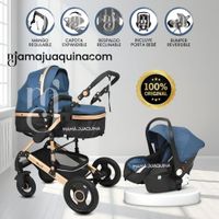 Coche Moisés Travel System MAXII PLUS con Porta bebé Blue
