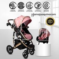 Coche Moisés Travel System «TORETTO II» con Porta bebé Pink