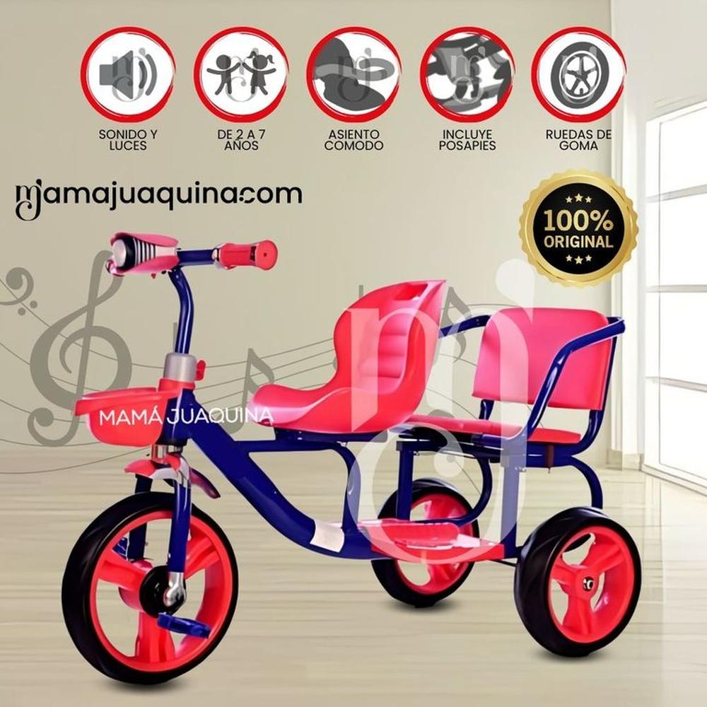 Triciclo Gemelar Musical «DUO NEON» Edición Limitada Red