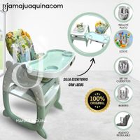 Silla de Comer Escritorio «SUPER KITTY» con Plato Green