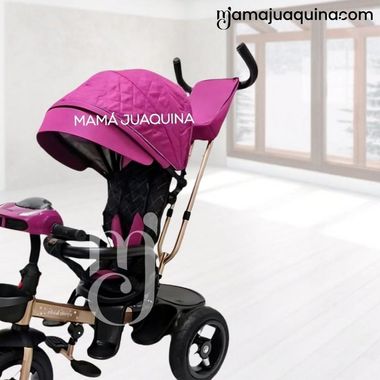 Triciclo Evolutivo SmarTrike Breeze Plus 4 En 1 – Para Niños De 15 A 36 Meses, Con Dirección Táctil, Arnés Y Toldo UV, Rosa Princesa