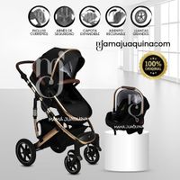 Coche Moisés Travel System «TORETTO II» con Porta bebé Black