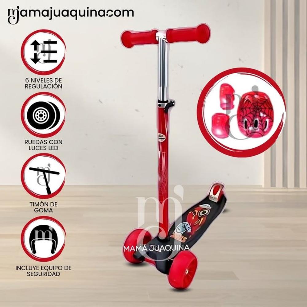 Scooter para Niños con Kit de Protección «RALEY RIDE» Red