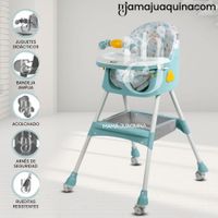 Silla de Comer con Mecedora «LULÚ» con juguete Light Blue