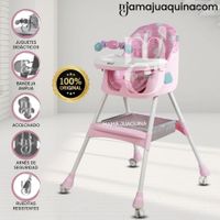Silla de Comer con Mecedora «LULÚ» con juguete Pink