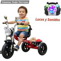 Triciclo para Niños Musical Llanta Todo Terreno Rojo