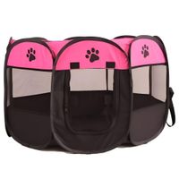 Corral Plegable L para Mascotas Rosa