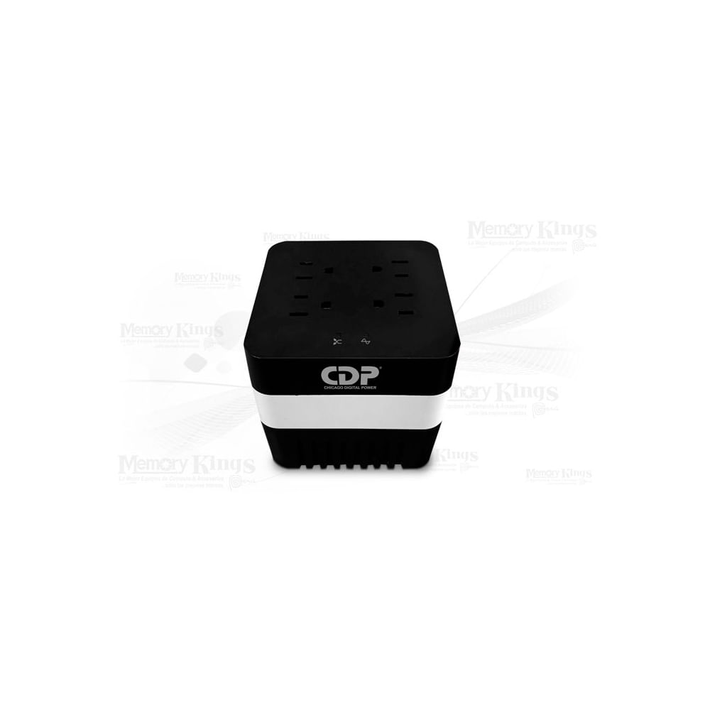 Estabilizador CDP RU-AVR604I 600VA/300W con 4 salidas y 4 puertos USB - Protección avanzada para tu