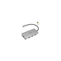 HUB USB-C Targus de 4 puertos USB-A 3.0 en color gris - Conectividad rápida y eficiente