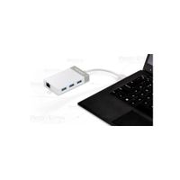 Adaptador USB 3.0 a Red Gigabit TrendNet TU3-ETGH3 con Hub, alta velocidad y conexión fácil