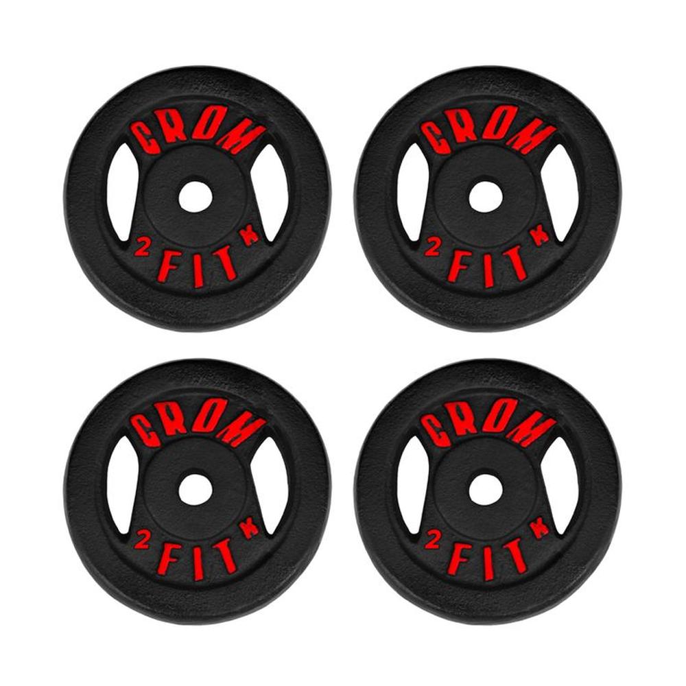 4 Super Discos de 2kg Gym Fitness - Peso Exacto