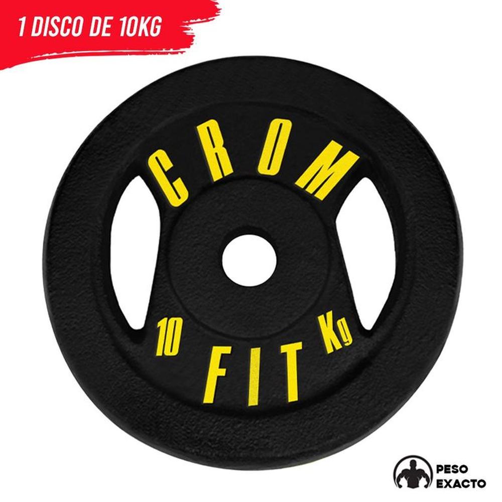 Disco de 10kg Redondo Peso Exacto - Hierro Fundido