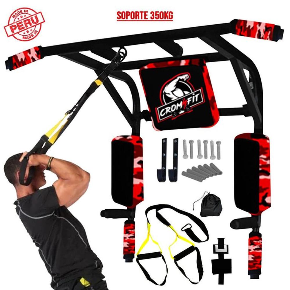 Barra 15 en 1 Soporte 350KG + TRX Banda de Suspensión