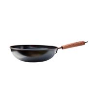 Sartén Wok de Hierro N°30 Record Antiadherente con Tapa de Acero Inoxidable