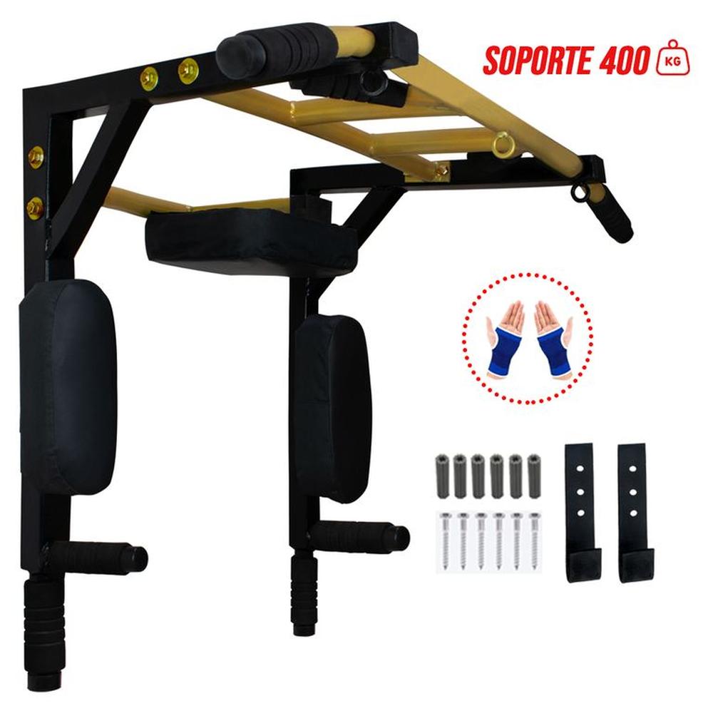 Barra Multifuncional 30 en 1 Sistema Multigrip + Guantes