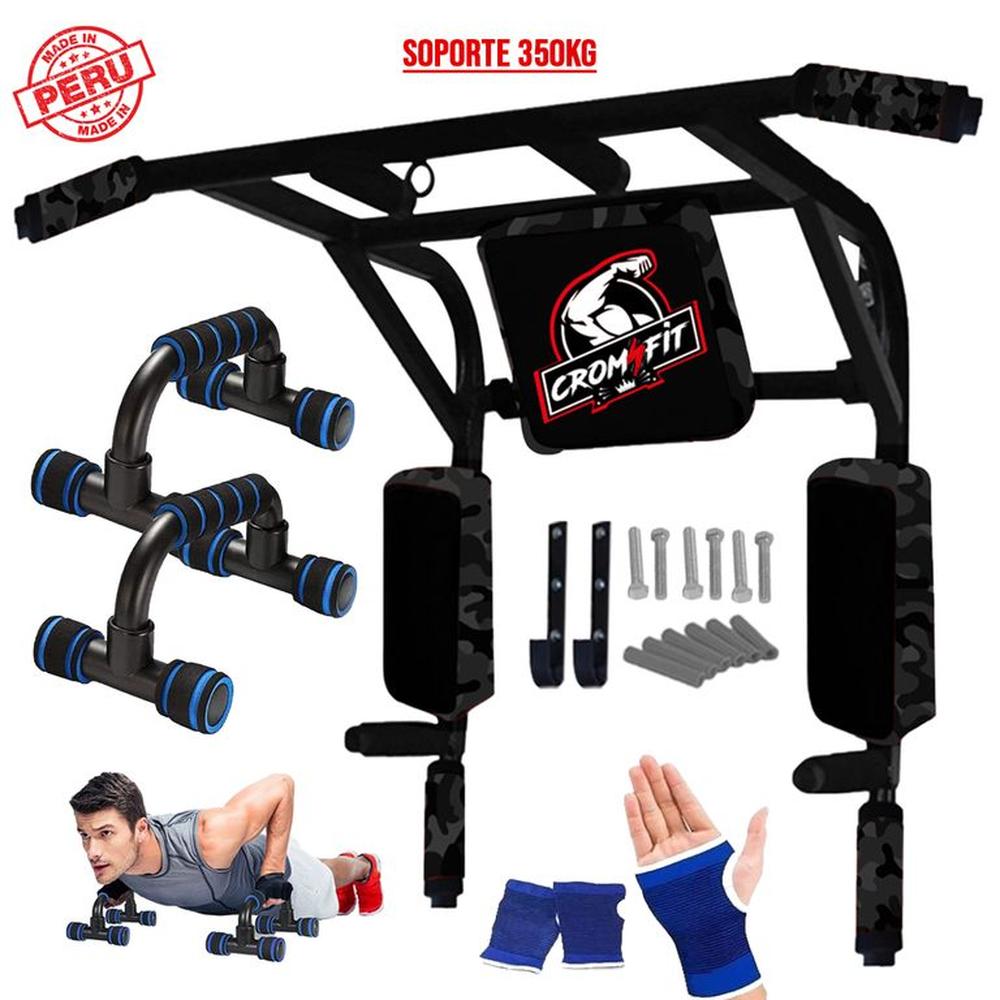 Barra 15 en 1 Multifuncional Croosfit + Push Up + Guantes