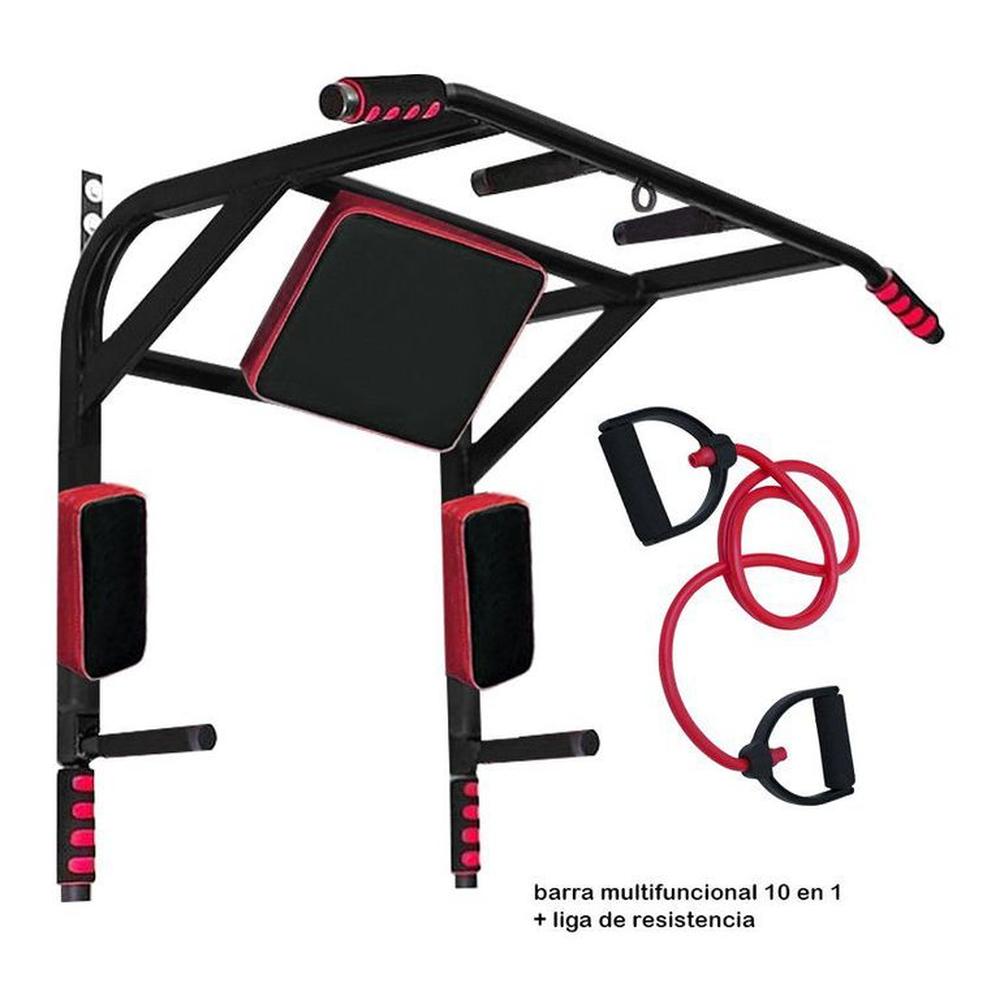 Barra Multifuncional Paralela 10 en 1 + Liga De Resistencia