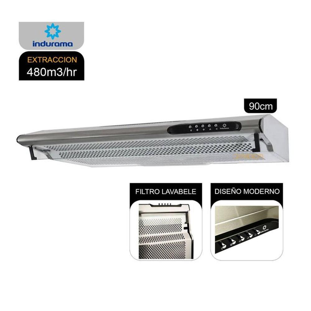 CAMPANA EXTRACTORA   DE 90cm. DE 3V. INDURAMA  CEI-902CRP