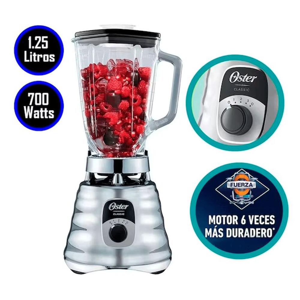 LICUADORA OSTER CLASICA DE 3 VELOCIDADES  CROMADA BLST4655 053