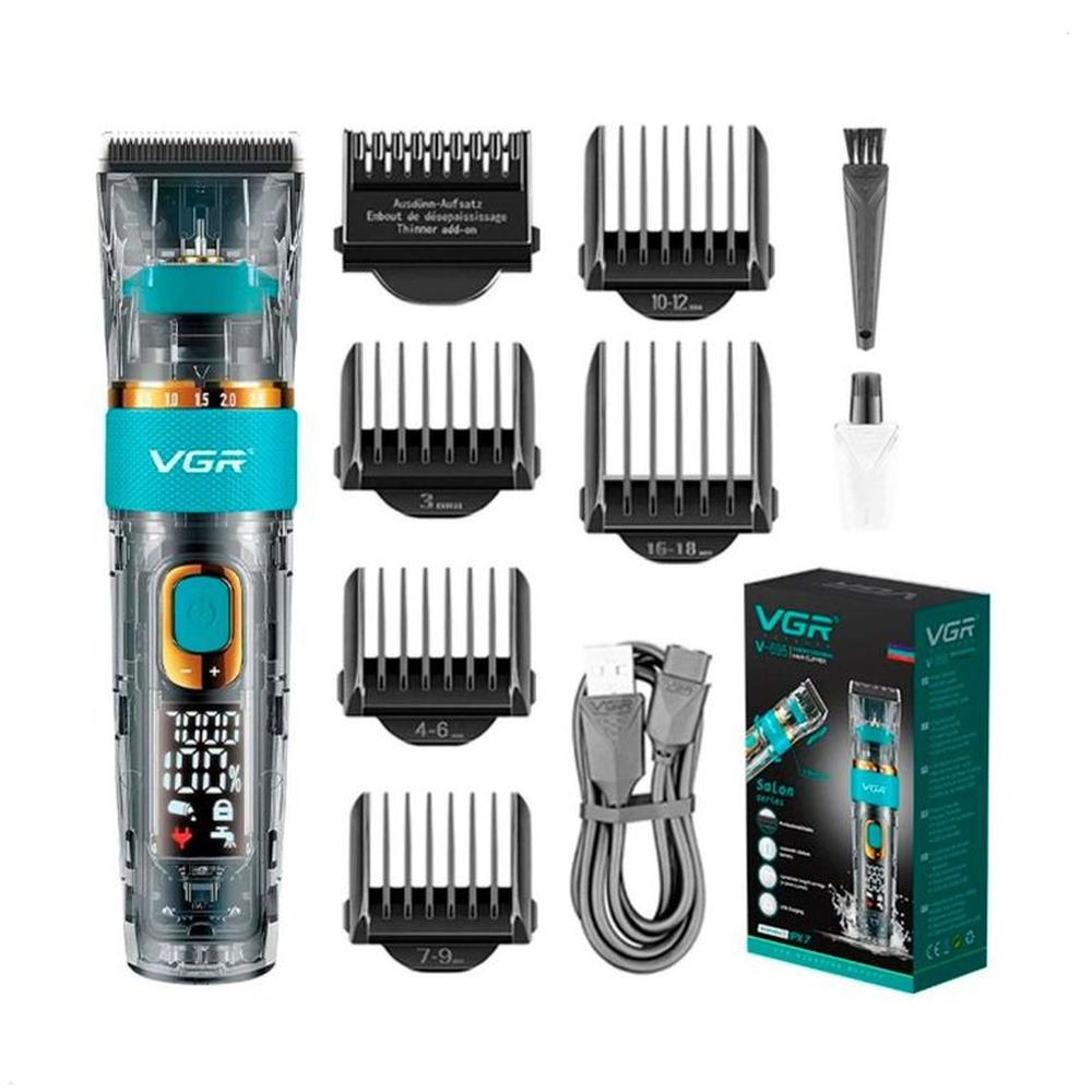 Maquina Cortadora De Pelo Vgr V 695 Digital Transparente Inalambrico