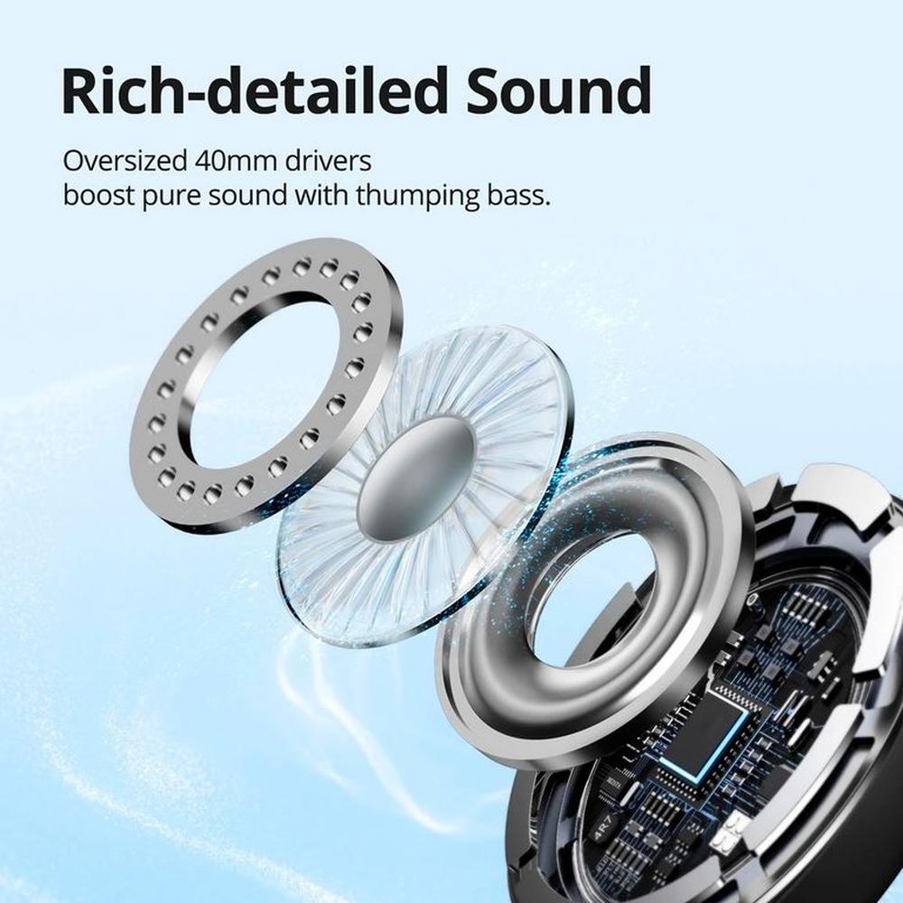 Audifonos Bluetooth Tronsmart Q20 ANC Bluetooth 5.3 60 Horas