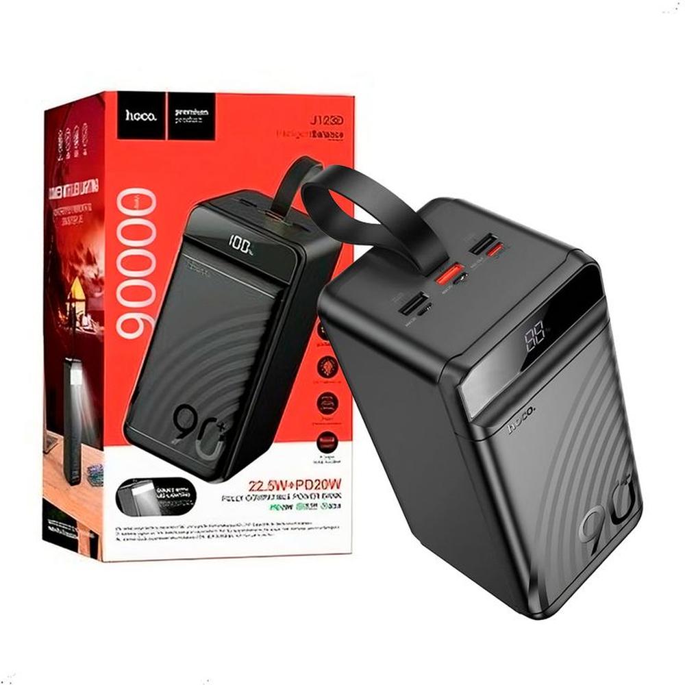 Power bank Carga rápida HOCO J123D con linterna LED 90000 mAh