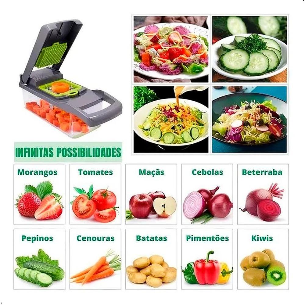 Cortador Picador 14 En 1 De Alimentos Rallador Manual