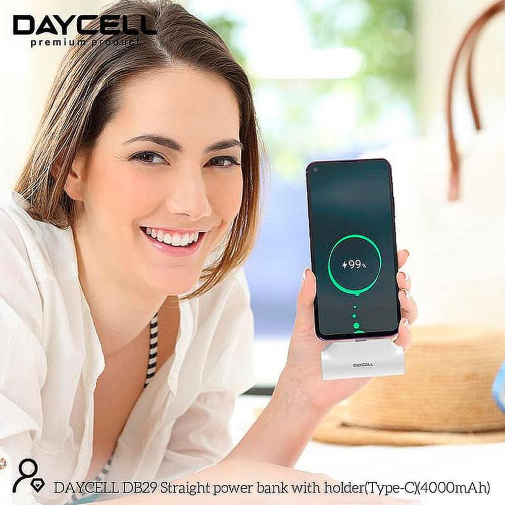 Power Bank Portatil Tipo C Daycell 4000mah Db29 Blanco