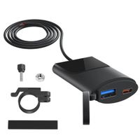 Cargador Moto Motocicleta Tipo C y Usb Carga Rapida