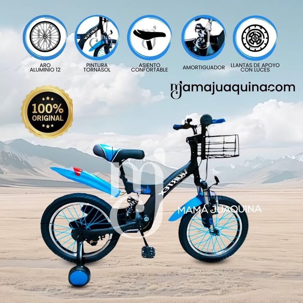 Bicicleta con Canasta Aro 12 «FLYING» Light Blue
