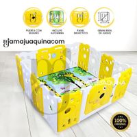 Corral Interactivo con Alfombra Plegable «DOGGY» Yellow