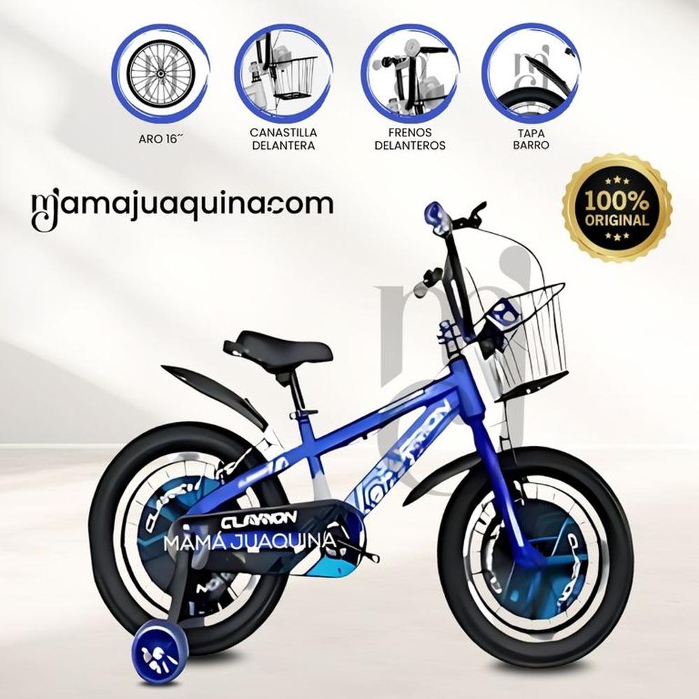 Bicicleta Para Niña Aro 16 «CLARION II» con Canasta Blue