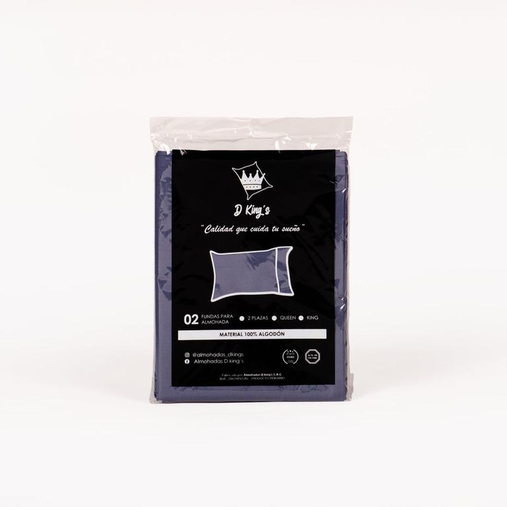 Fundas de Almohadas Queen Set X2 Denim – 180 Hilos