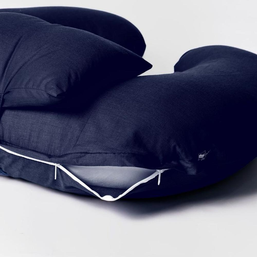 Cojin de Lactancia Con Funda Premium - Azul Marino