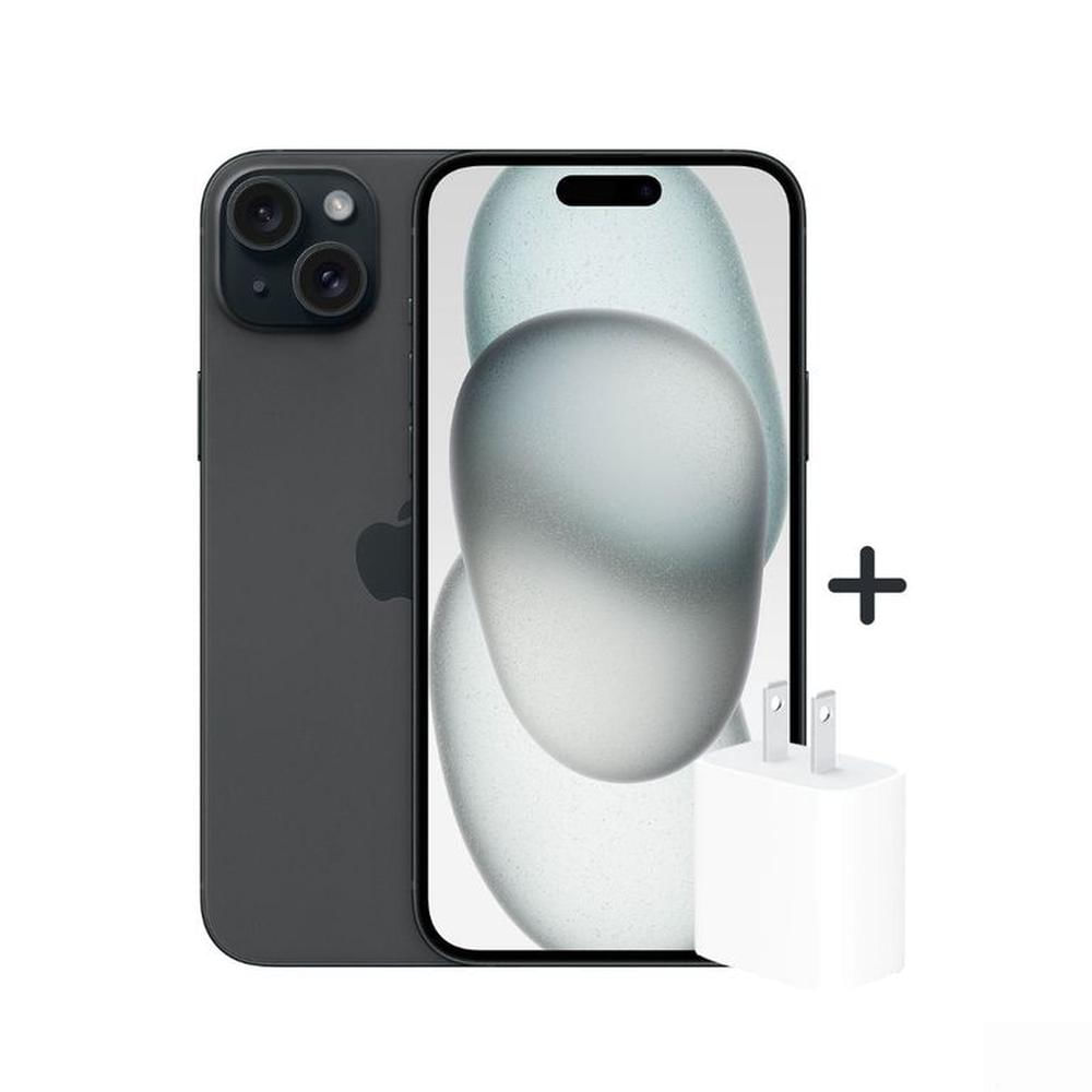 iphone 15 128GB (CHIP FISICO) + Dado 20W - NEGRO.