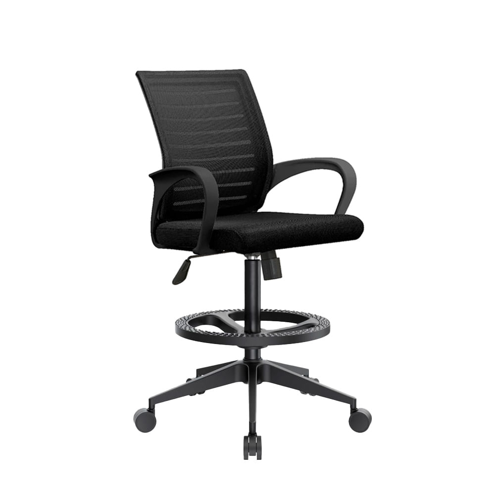 Silla Cajero Dex Color Negro Base Nylon Aro Nylon Ofideas