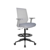 Silla Cajero Ergonómico Musk Gris Base Nylon Aro Nylon Ofideas