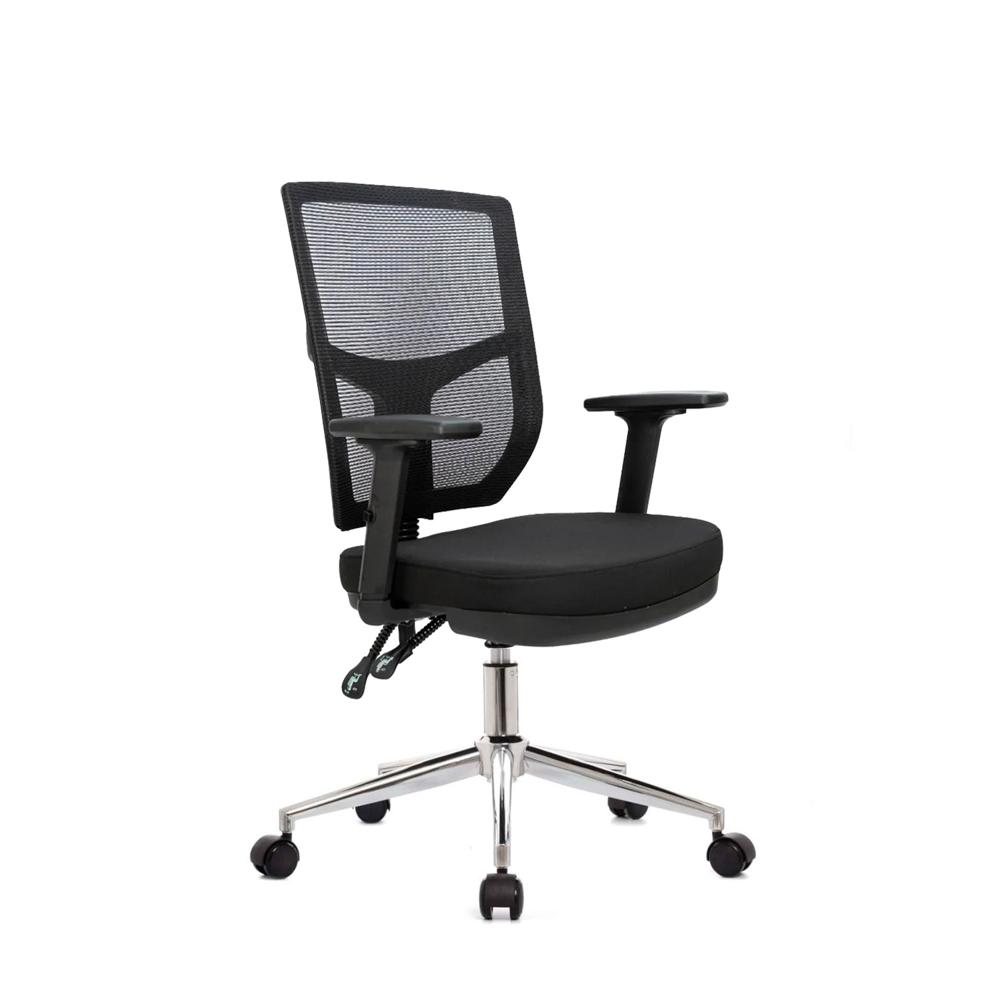 Silla Ergonómica Fone Premium Negro Base Cromado Europa Ofideas