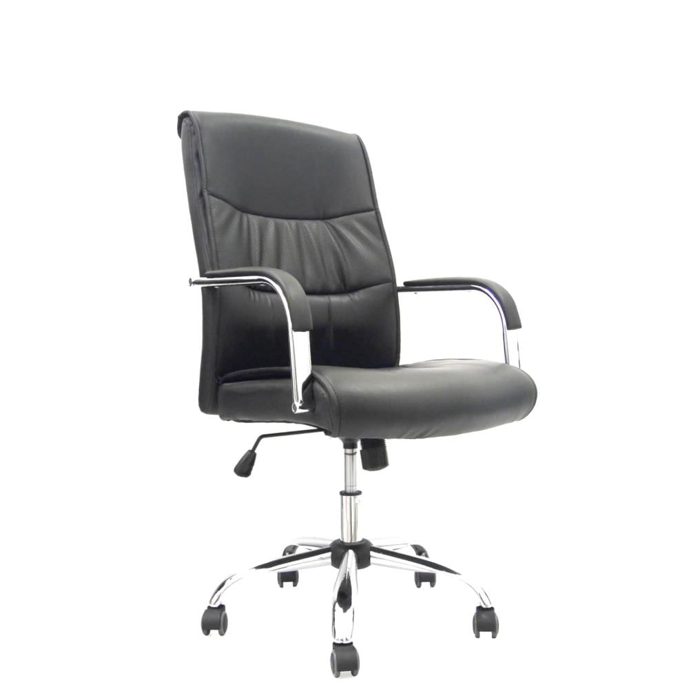 Silla Ergonómica Yorki Cuero Negro Ofideas