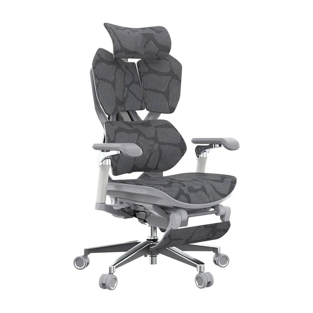 Silla Gamer Pro Reclinable Ergohuman Pro Brazos 6D. Negro Estrutura Gris Ofideas