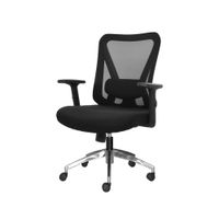 Silla Ergonómica Dolfin Gerente Reclinable Negro Aluminio Ofideas